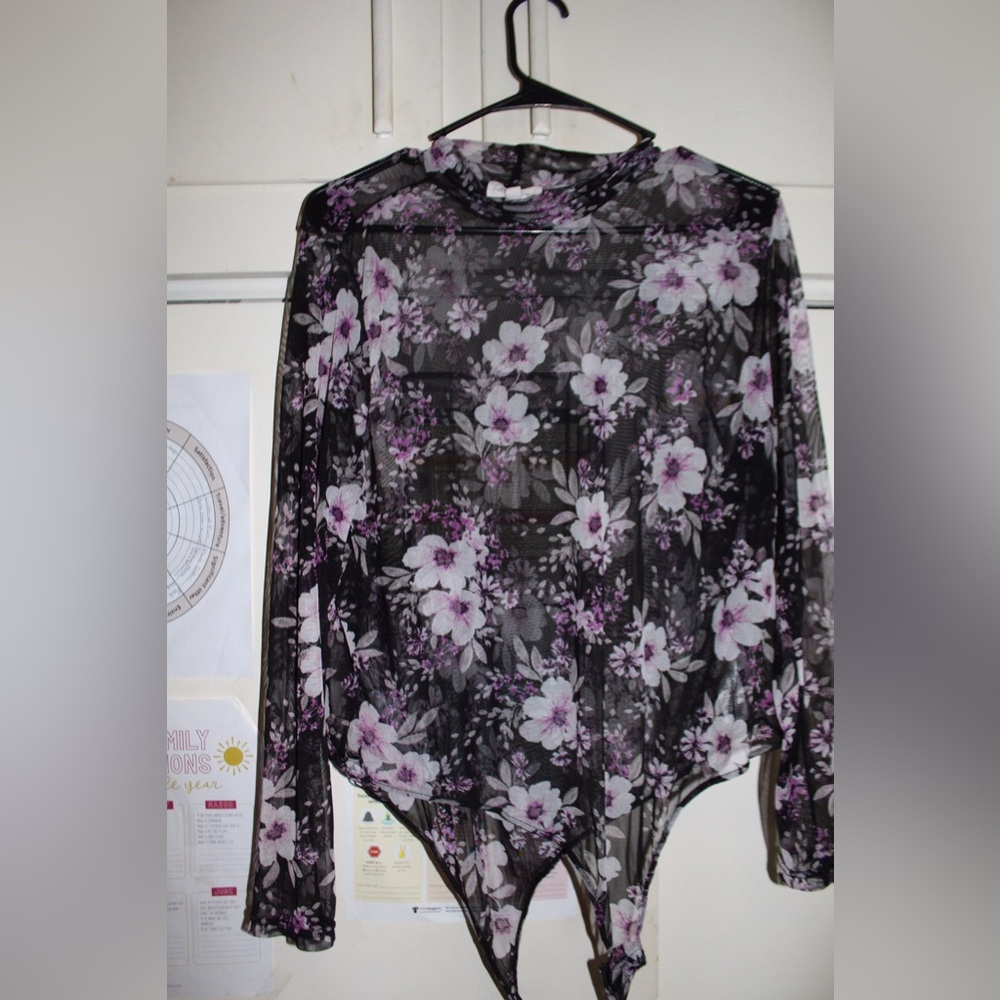 Floral Mesh Fabric